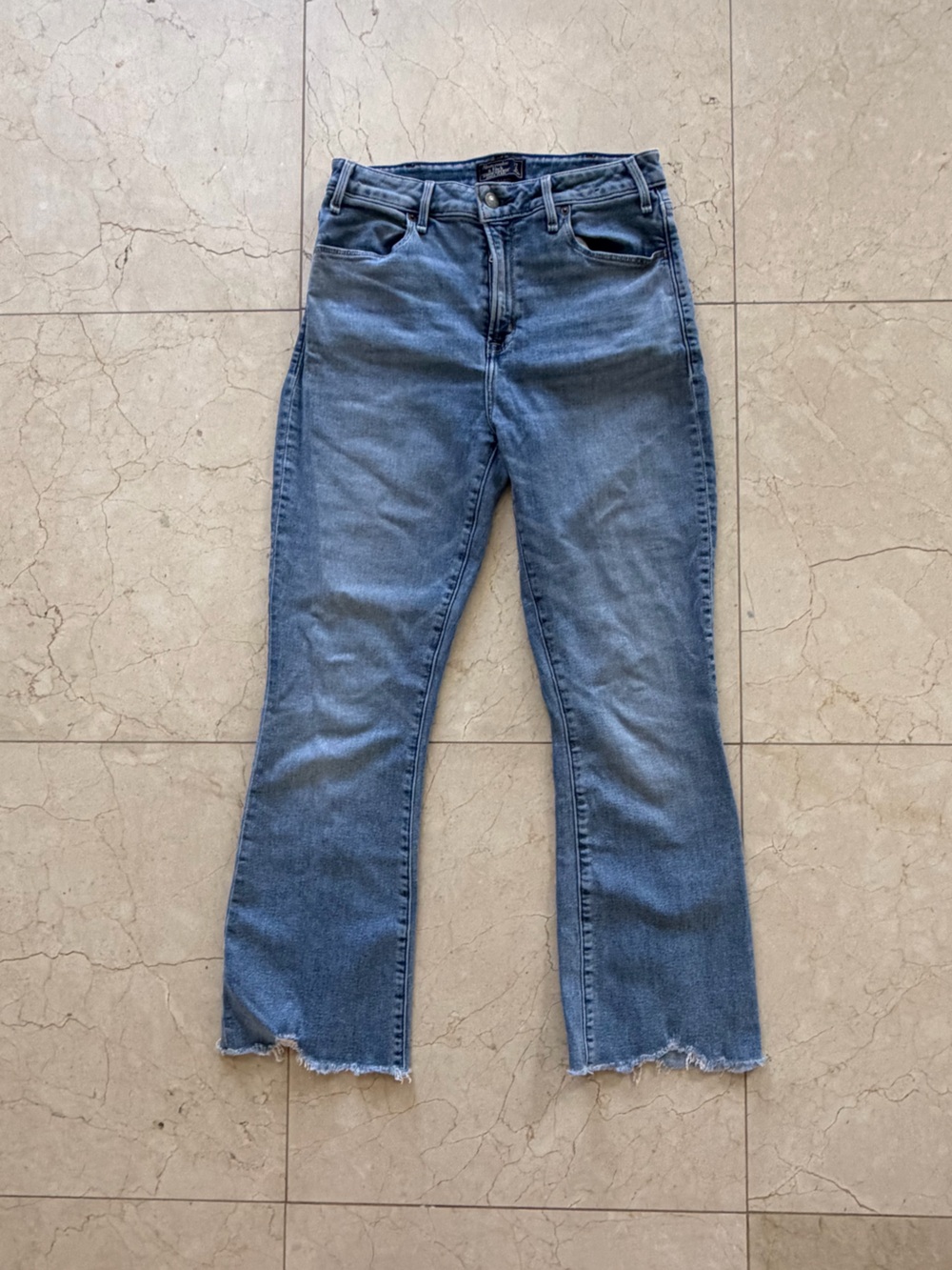 Abercrombie & Fitch Simone Hugh Rise Ankle Flare Jeans